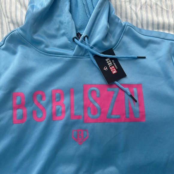 (2) The Baseball Lifestyle 101 BSBL-SZN Short Sleeve Hoodie V2 . Size large - Picture 5 of 6